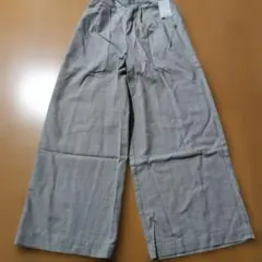 アメリカンホリック　グレー チェック柄 ワイドパンツ Mサイズ