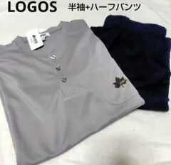 メンズ　ルームウェア　Мサイズ　LOGOS　ロゴス　グレー　刺繍