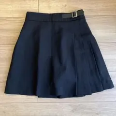 プリーツ　スカート　ミニ丈　黒　Sサイズ
