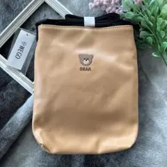 新品 WEGO クマ刺繍 ショルダーバッグ ベージュ サコッシュ
