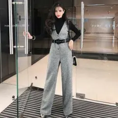 レディース パンツ OL 仕事 オフィス グレー ブラック 18