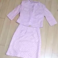 値下げHarrodsハロッズ 七分袖 ツイード スーツ 入学式 卒業式