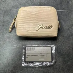 FENDI フェンディ コインケース 小銭入れ レザー ベージュ アーカイブ