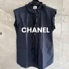超美品CHANEL ノースリーブ シルク トップス 総柄 38 - メルカリ