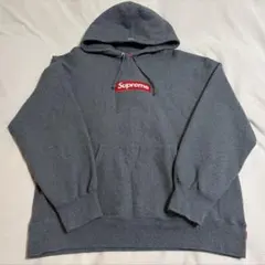Supreme Box Logo Hooded Sweatshirt チャコール