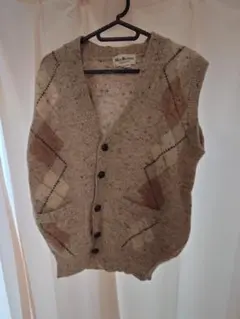 アーガイル柄 ニットベスト Mサイズ