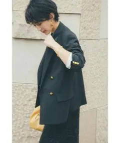 Mila Owen⭐︎ミラオーウェン　金釦ダブルブレストジャケット ネイビー　M