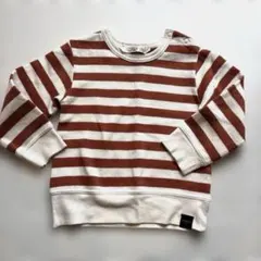 裏起毛 トップス トレーナー ボーダー 95