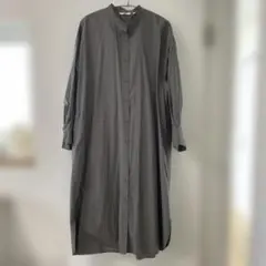 【UNIQLO】コットンギャザーロングシャツワンピース（長袖）