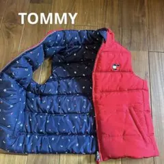 TOMMY HILFIGER リバーシブル ベスト 赤 ネイビー