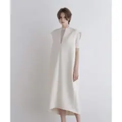 LE PHIL 26SS現行 トリプルクロスノースリーブワンピース 美品 紺
