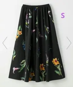 【美品】EMMEL REFINES フラワープリント マキシスカート　S