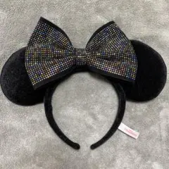 ミッキー耳カチューシャ ビーズ装飾