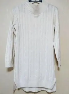 ケーブル編み ニット M