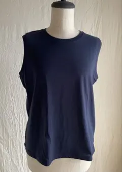 CINEMA CLUB ノースリーブＴシャツ　ネイビー　Ｌサイズ　未使用品