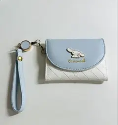 シナモロール （Cinnamoroll ）二つ折り財布 水色/白 ストラップ付き