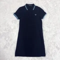 フレッドペリー ポロシャツワンピース ネイビー　水色　36