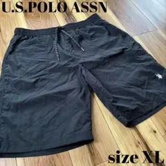 U.S. POLO ASSN. ブラックナイロンバギーショートパンツ XL 美品のサムネイル