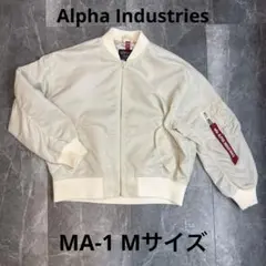 みーふー 美品 アルファインダストリーズ MA-1オフホワイト Lサイズ Alpha Industries（アルファ・インダストリーズ） ma1 ma-1 Alpha