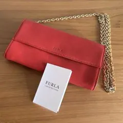 ☆新品☆ FURLA チェーンポシェット クラッチ2way仕様 ルフトハンザ 