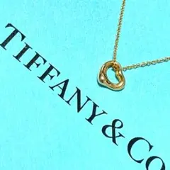 【美品】ティファニー オープンハート7mm ネックレス K18ローズゴールド