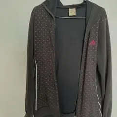 adidas ピンクのドット柄　ジャージ　訳あり