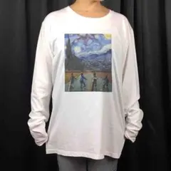 新品 ストレンジャーシングス ゴッホ 星月夜 海外 ドラマ パロディ ロンT