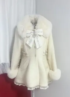 LIZLISA ビジューリボンミニ丈Aラインコート