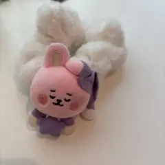 BT21 COOKY ぬいぐるみ付き シュシュ ヘアアクセサリー