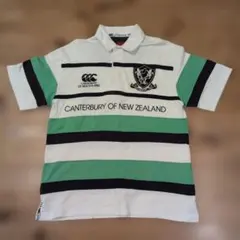 CANTERBURY ラガーシャツ 半袖 ホワイト グリーンのサムネイル