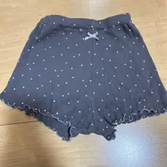 アプレレクール　グレー ドット柄 リボン付き ショートパンツ