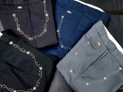 Dickies 874 スタッズカスタム チャコール W30L30 Dickies - ディッキーズ 874 スタッズカスタム 30×30 ブラックの通販