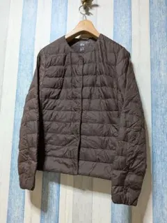 ユニクロ ウルトラライトダウンジャケット ノーカラー レディースM