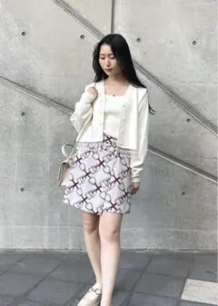 GRACE CONTINENTAL ビットプリントラップパンツのサムネイル