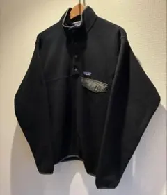 patagonia スナップT フリース M ブラックx グレー パタゴニア