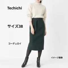 テチチ Techichi コーデュロイ タイトスカート サイズ38 深緑