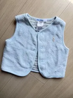 familiar ベビーベスト 70 水色