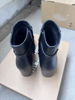 Oriental Traffic 黒ブーツ 合成皮革 中ヒール