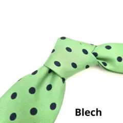 Blech ネクタイ　グリーン　ドット柄