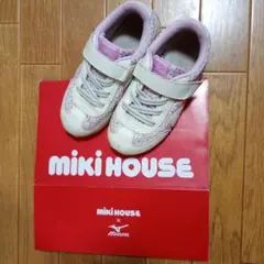 Miki House x Mizuno 花柄キッズシューズ 21cm