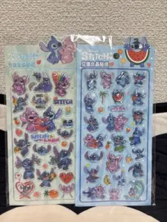 スティッチのボンボンドロップシール2枚セット