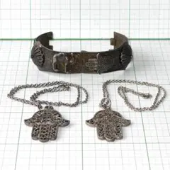 「ファーティマの手」ペンダント（×2）＆ ブレスレット（×2）