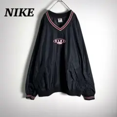 90s 00s NIKE ナイロンジャケット プルオーバー ピステ 黒 ナイキ