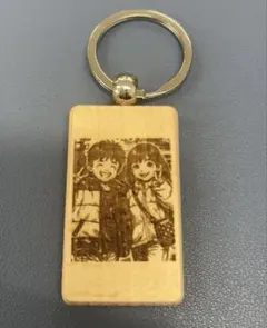 写真印刷　名入れ　お名前　キーホルダー　木製　ネームタグ✨