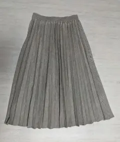 プリーツスカート ロングスカート/グレー/ikka