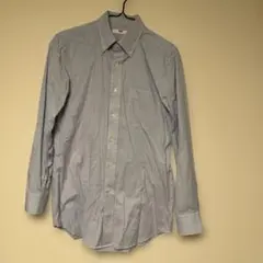 青と白のチェック柄 長袖シャツ S ユニクロ