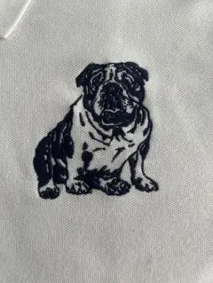 【希少】J.PRESS ポロシャツ ホワイト LLサイズ ブルドッグ刺繍のサムネイル