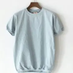 Goodwear グッドウェア USA製 M リブTシャツブルー系ポケット付きのサムネイル