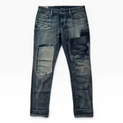 POLO RALPH LAUREN ダメージ加工 パッチワーク デニムパンツ