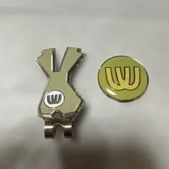 ミエコウエサコ ゴルフマーカー メタル製 ロゴ入り